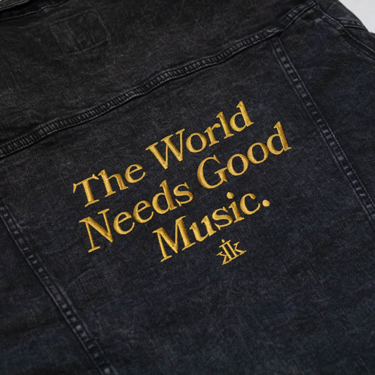 The World Needs Good Music Denim Jacket - IKendoit.Shop