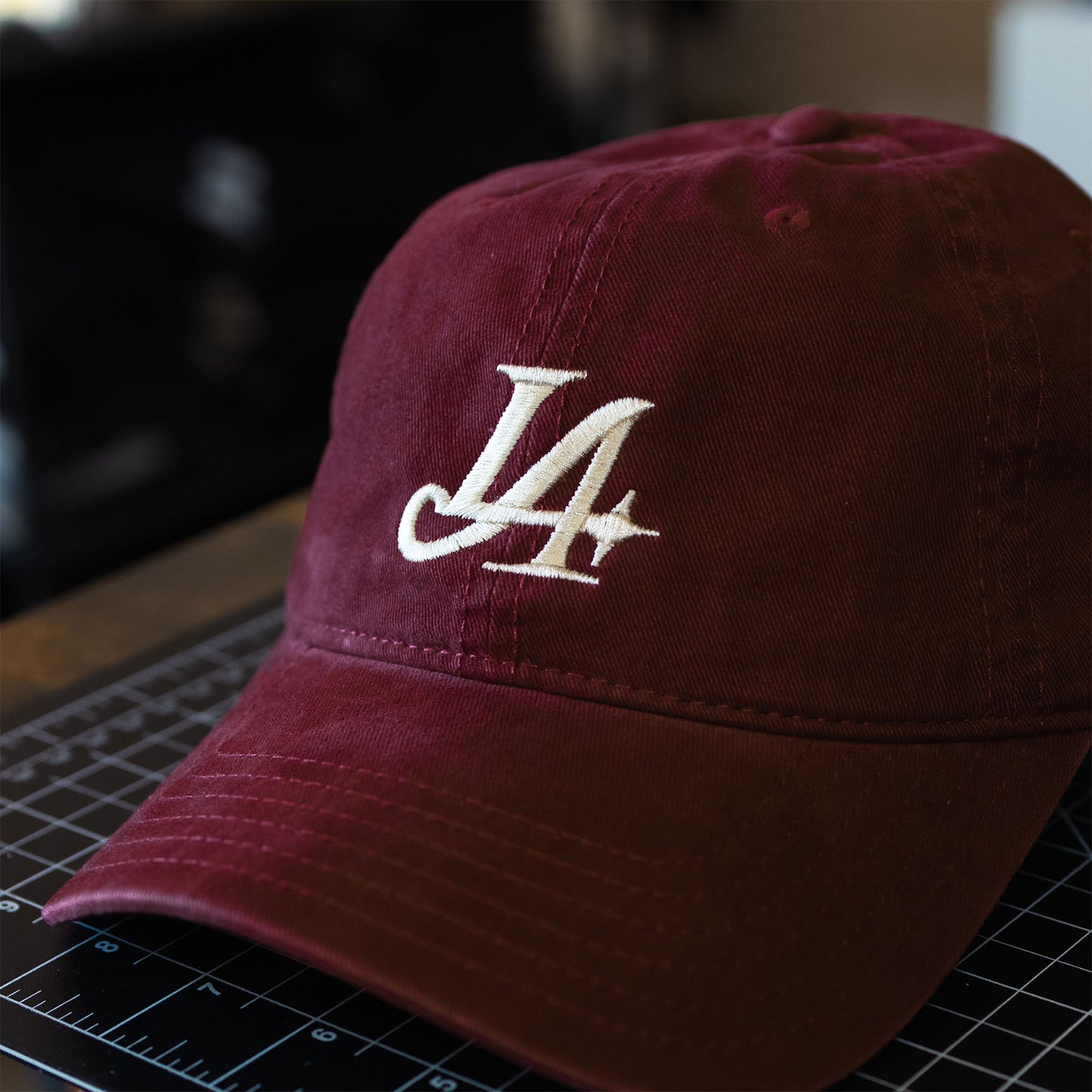LA (KIDSD x IKDI.S) Dad Hat / Burgundy - IKendoit.Shop