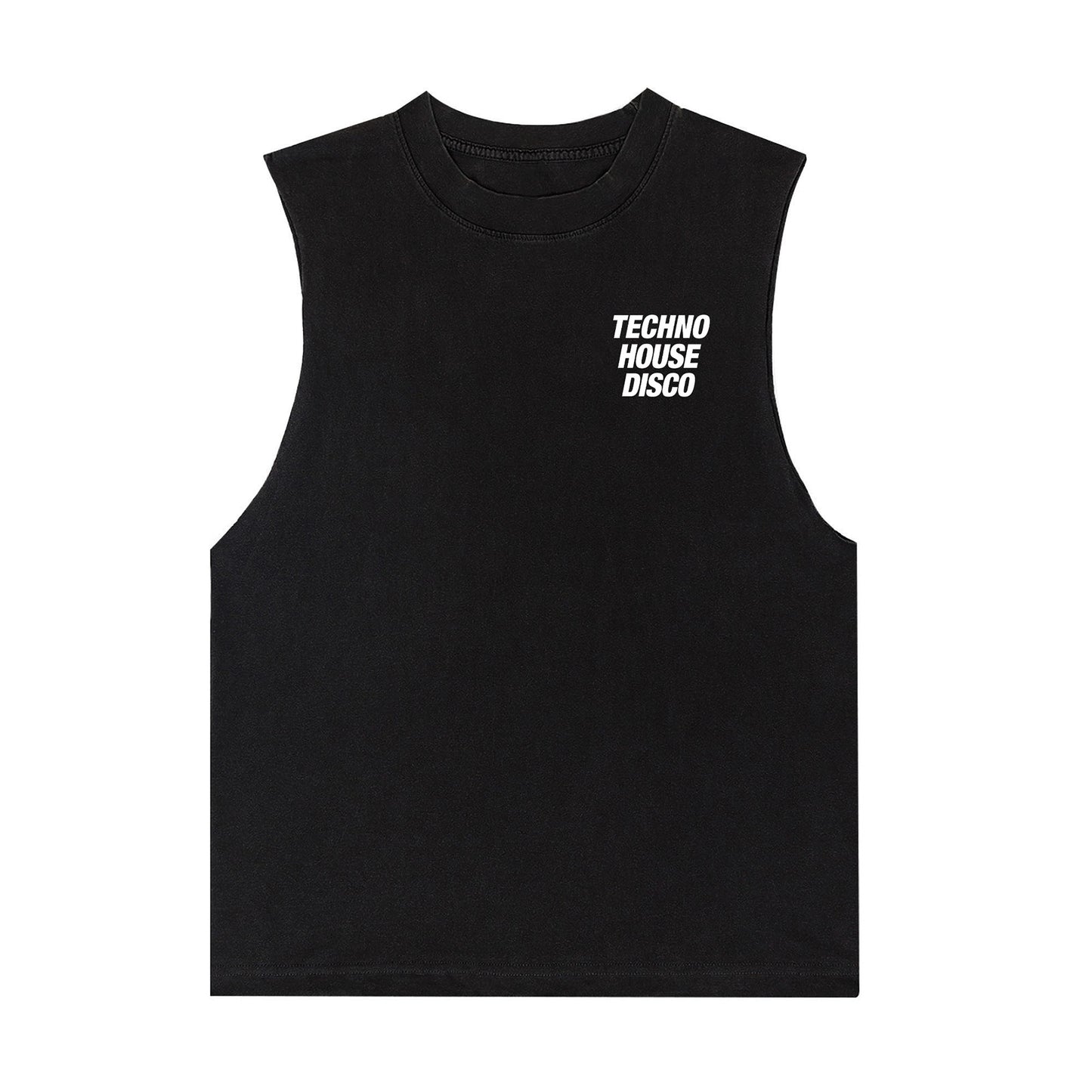 Techno x House x Disco Sleeveless Tee / Black Edge - IKendoit.Shop