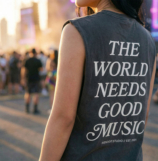 The World Needs Good Music Sleeveless Tee