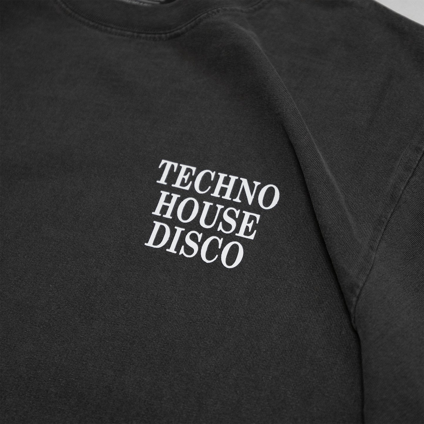 Worldwide Techno x House x Disco Tee / Vintage Black