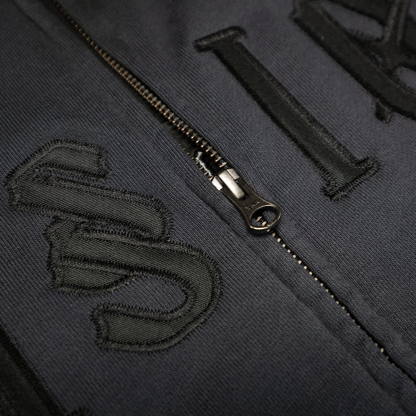 VI§IØN Distressed Zip Hoodie