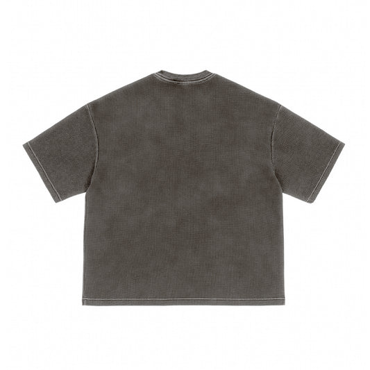 Boxy Waffle Tee / Sand Wash Gray - IKendoit.Shop