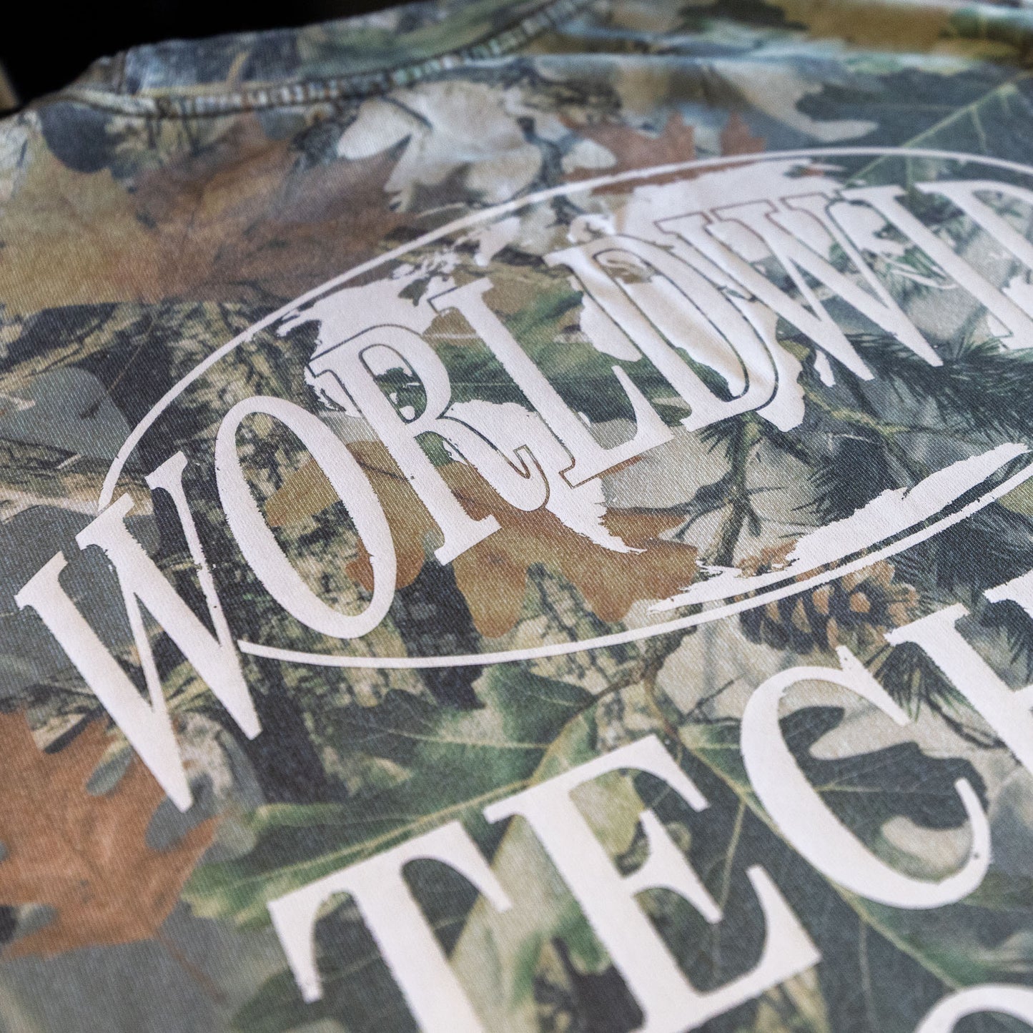Worldwide Techno x House x Disco Tee / Wood Camo