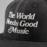 The World Needs Good Music Snapback / Faded Black - IKendoit.Shop