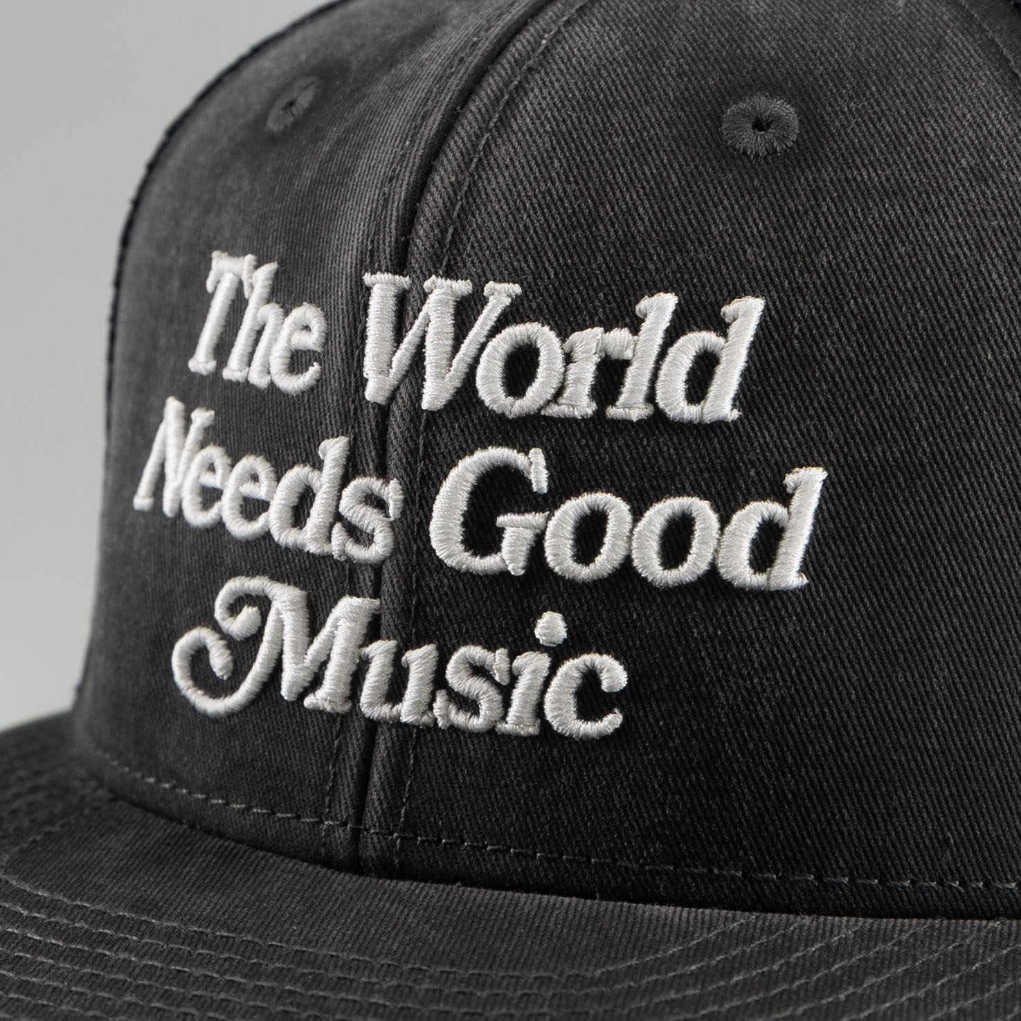 The World Needs Good Music Snapback / Faded Black - IKendoit.Shop