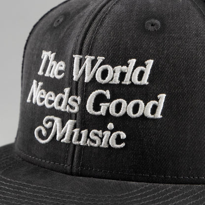 The World Needs Good Music Snapback / Faded Black - IKendoit.Shop