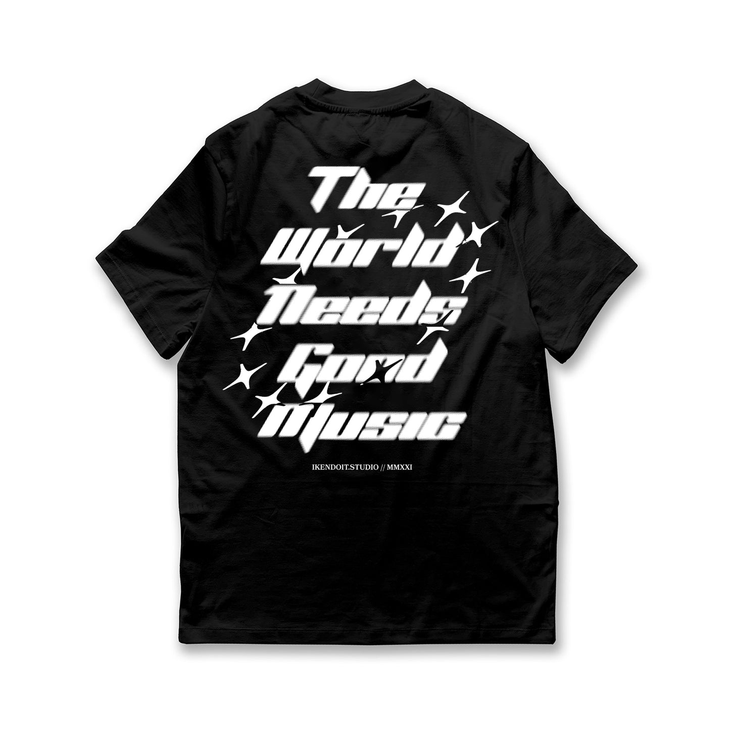 The World Needs Good Music (Orbit) Tee / Black