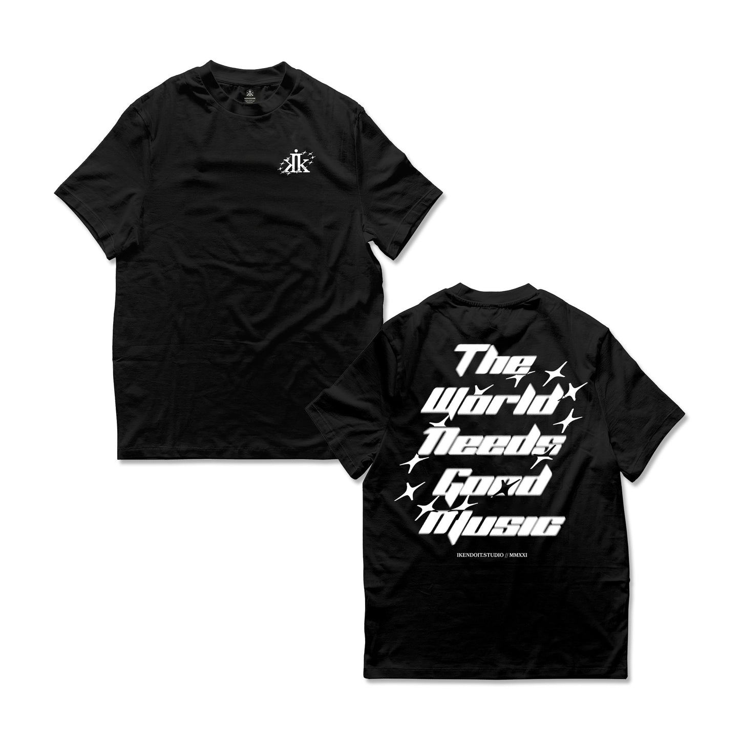 The World Needs Good Music (Orbit) Tee / Black