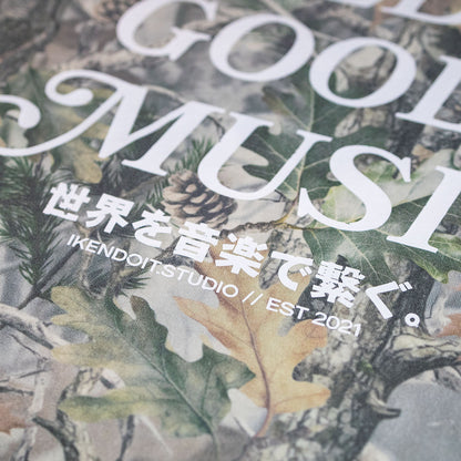 The World Needs Good Music Tee / Wood Camo