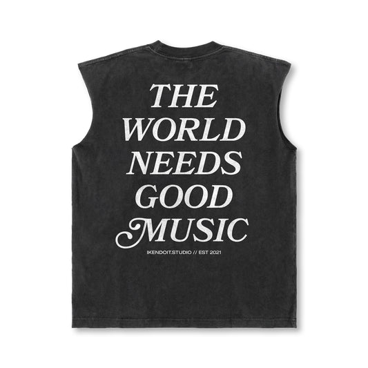 The World Needs Good Music Sleeveless Tee - IKendoit.Shop