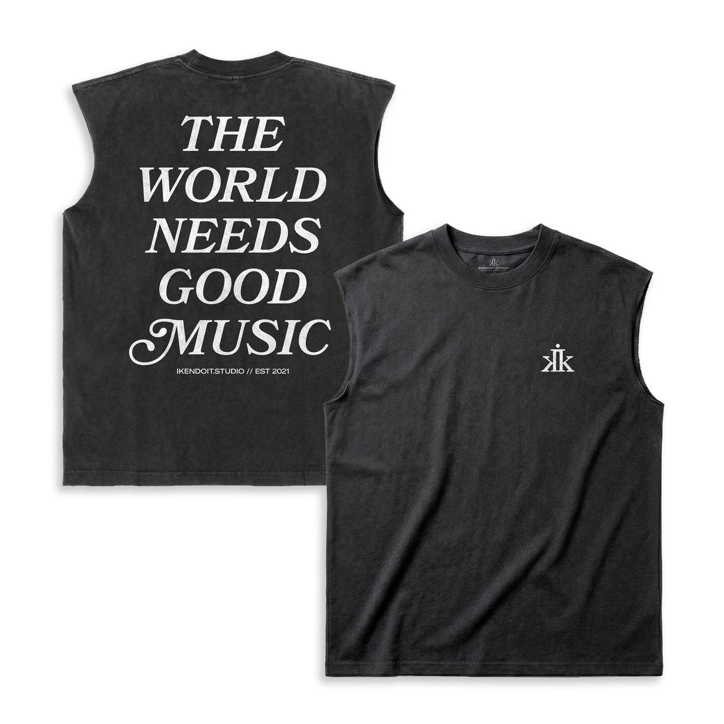 The World Needs Good Music Sleeveless Tee - IKendoit.Shop