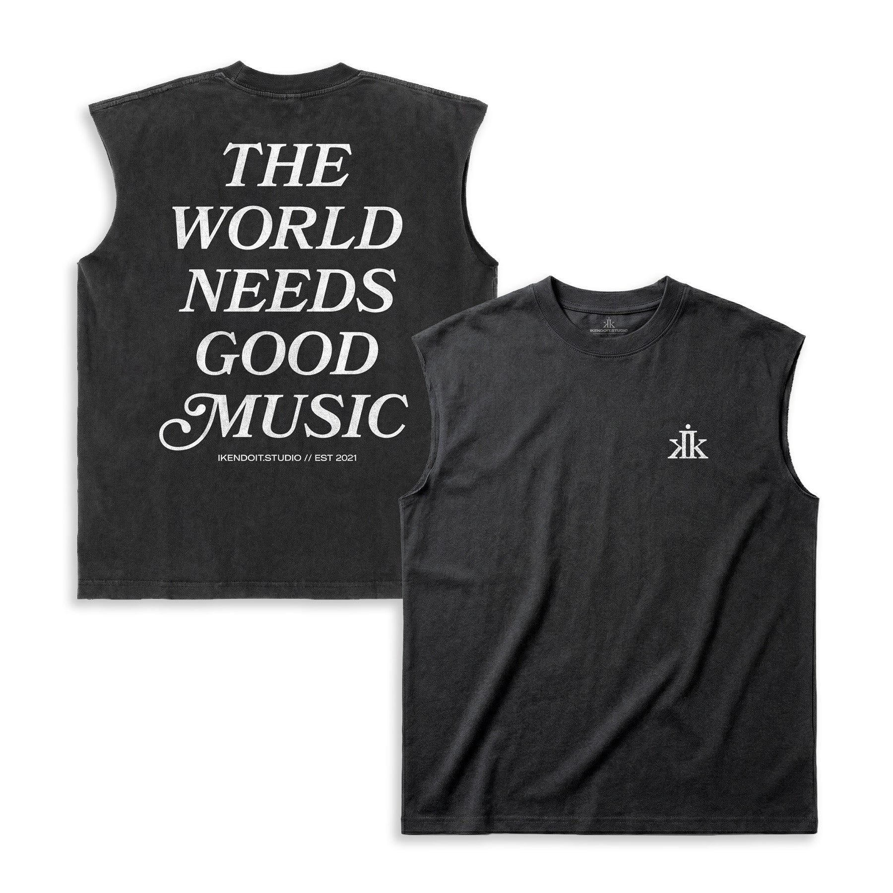 The World Needs Good Music Sleeveless Tee - IKendoit.Shop