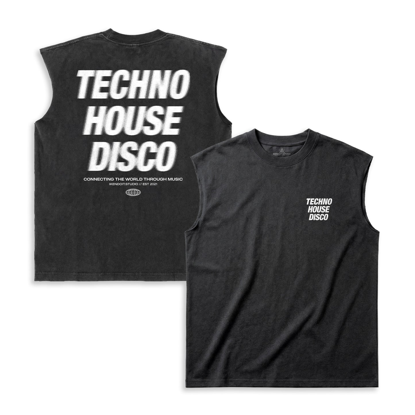 Techno x House x Disco Sleeveless Tee - IKendoit.Shop