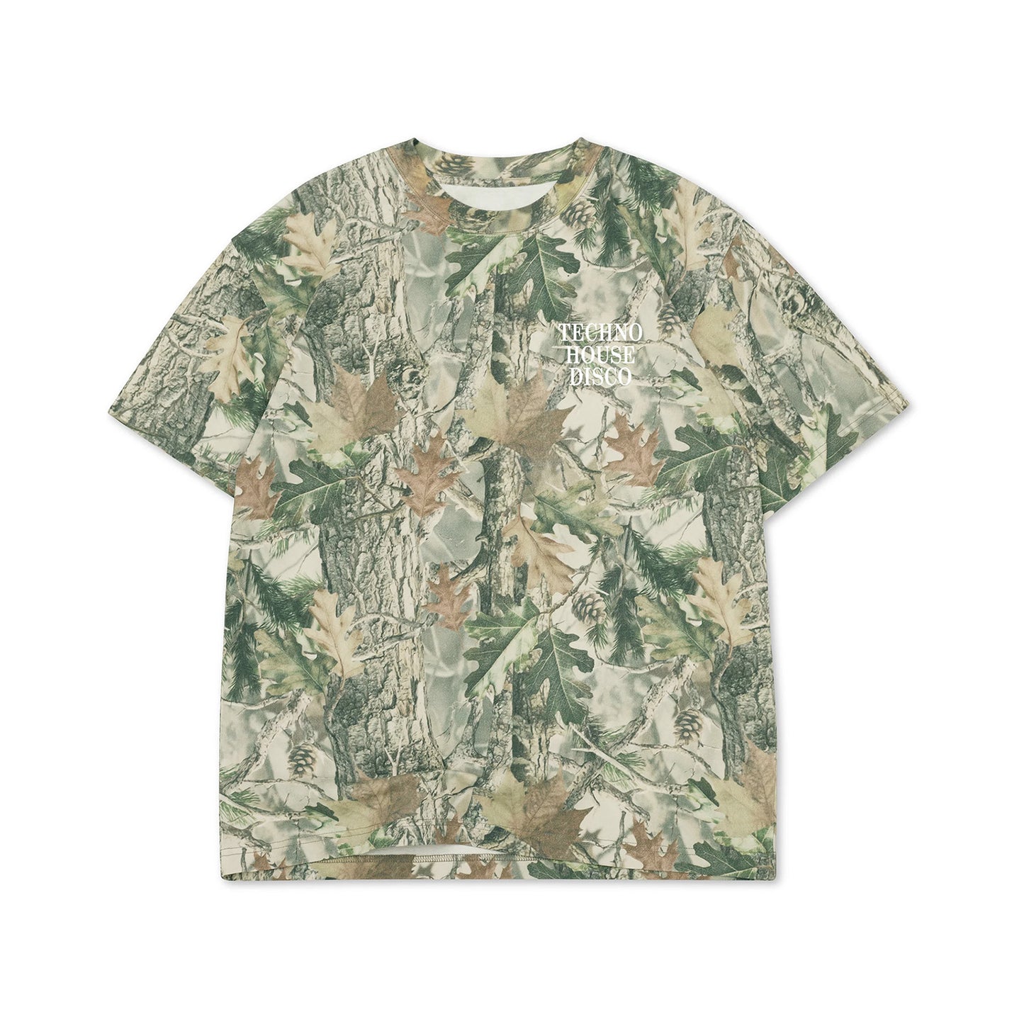 Worldwide Techno x House x Disco Tee / Wood Camo