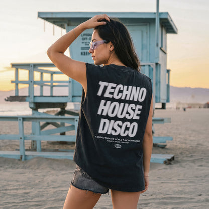 Techno x House x Disco Sleeveless Tee - IKendoit.Shop