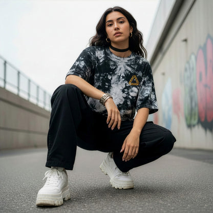 クリスタルダイトライ[ハウス]オーバーサイズTシャツ