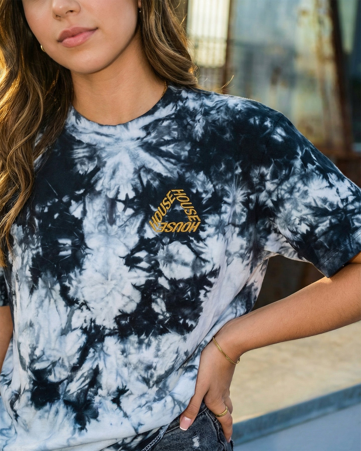 Crystal Dye Tri [House] Oversized Tee - IKendoit.Shop