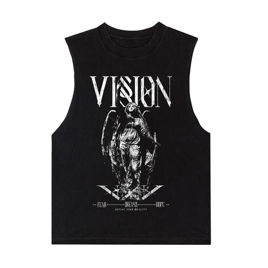 D R E A M S [Vision] Sleeveless Tee / Black Edge - IKendoit.Shop