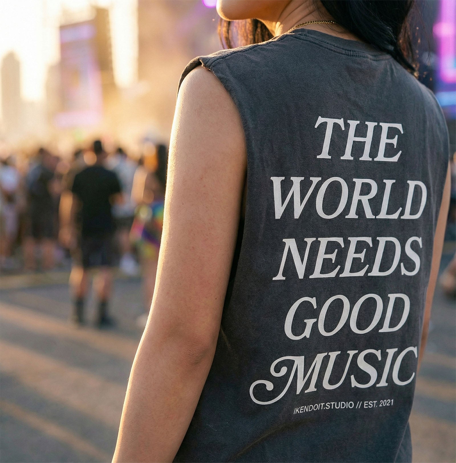 The World Needs Good Music Sleeveless Tee – IKendoit.Shop