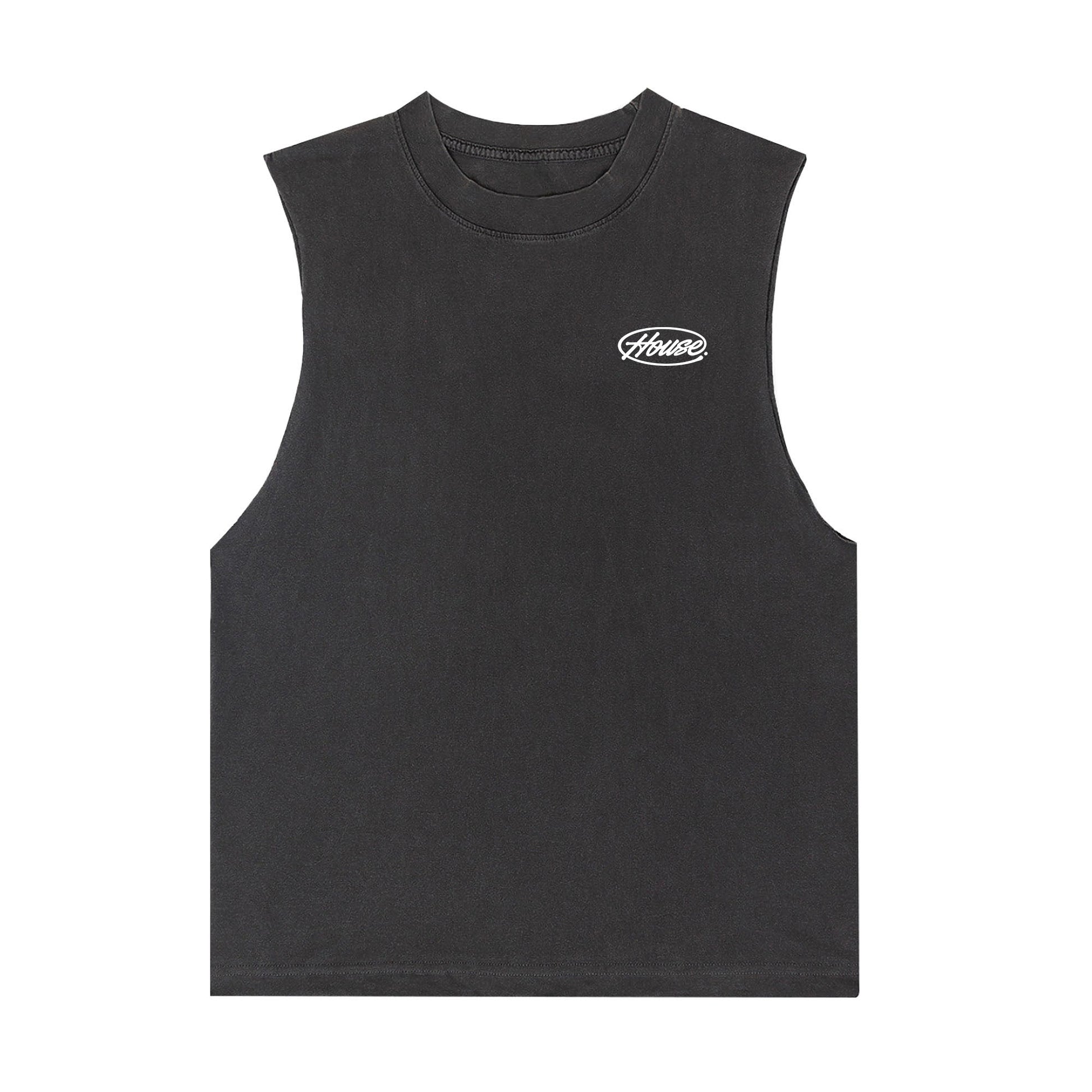 In The Beginning...[House] Sleeveless Tee / Vintage Black - IKendoit.Shop