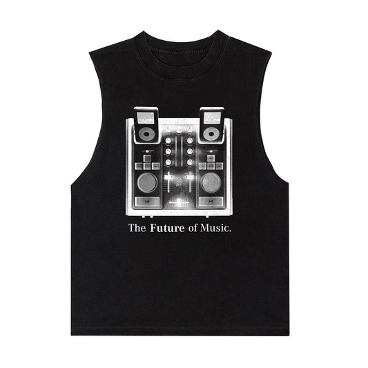 The Future of Music Sleeveless Tee / Black Edge - IKendoit.Shop