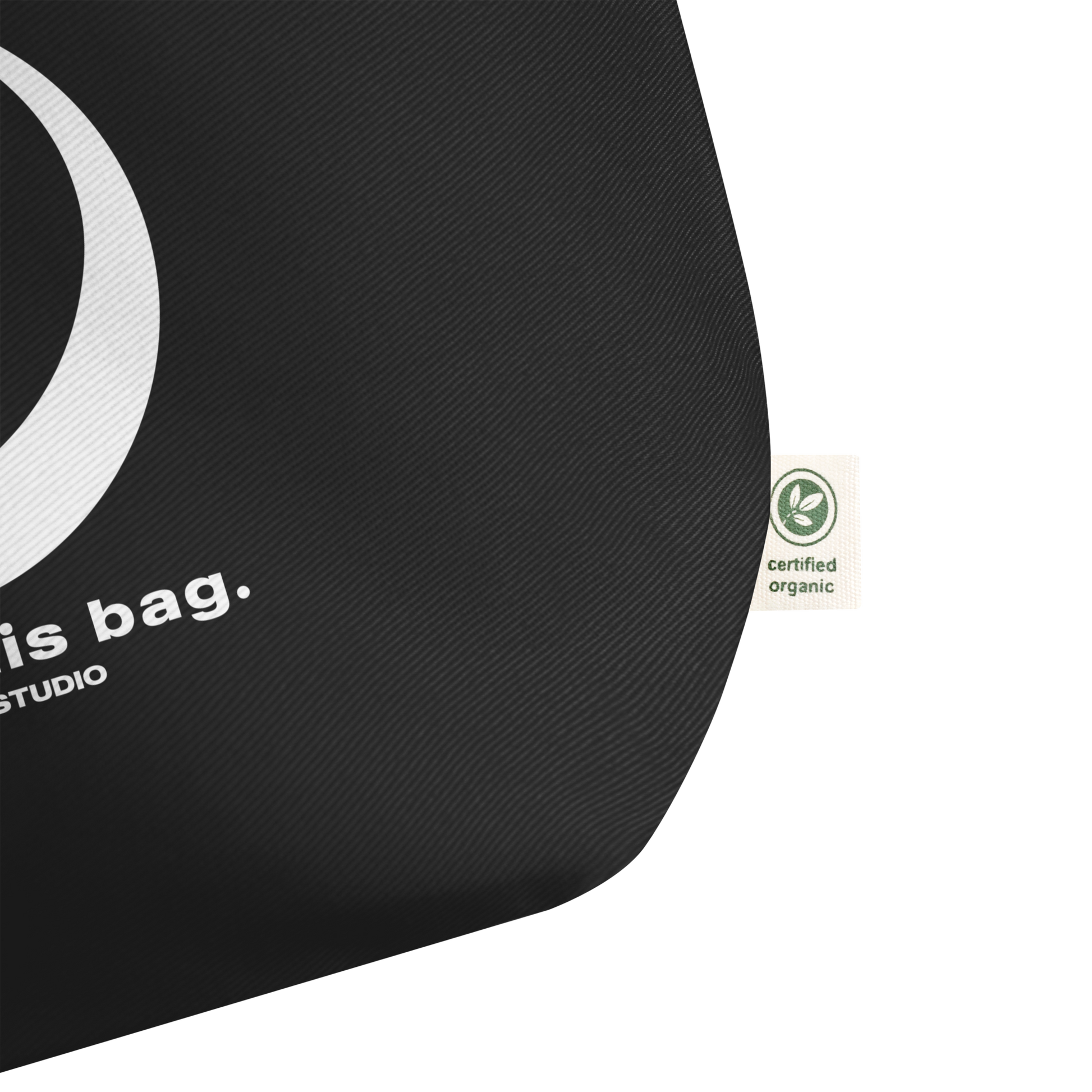 Reuse This Bag. Large Organic Tote Bag / Black - IKendoit.Shop