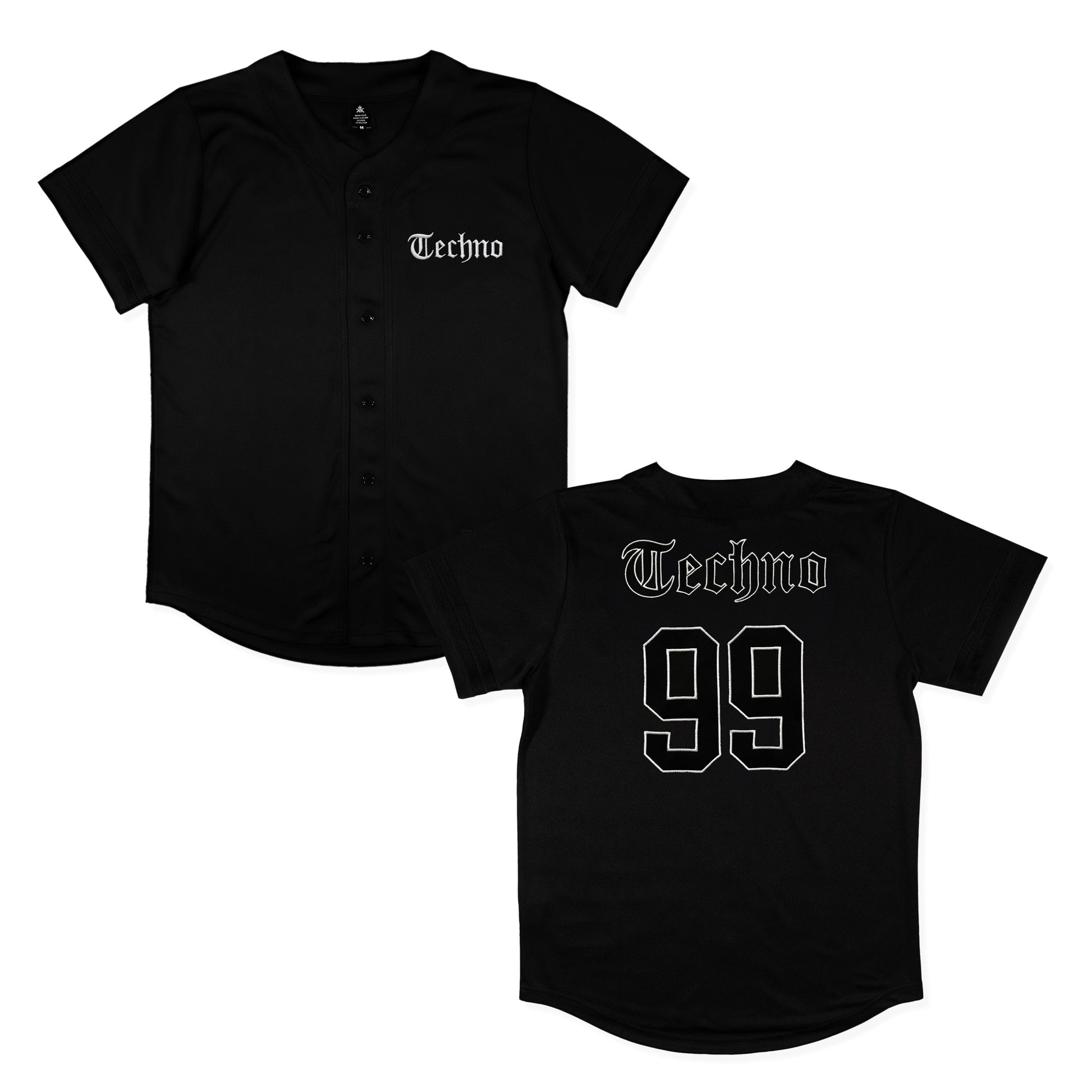 Techno Baseball Jersey / Black - IKendoit.Shop