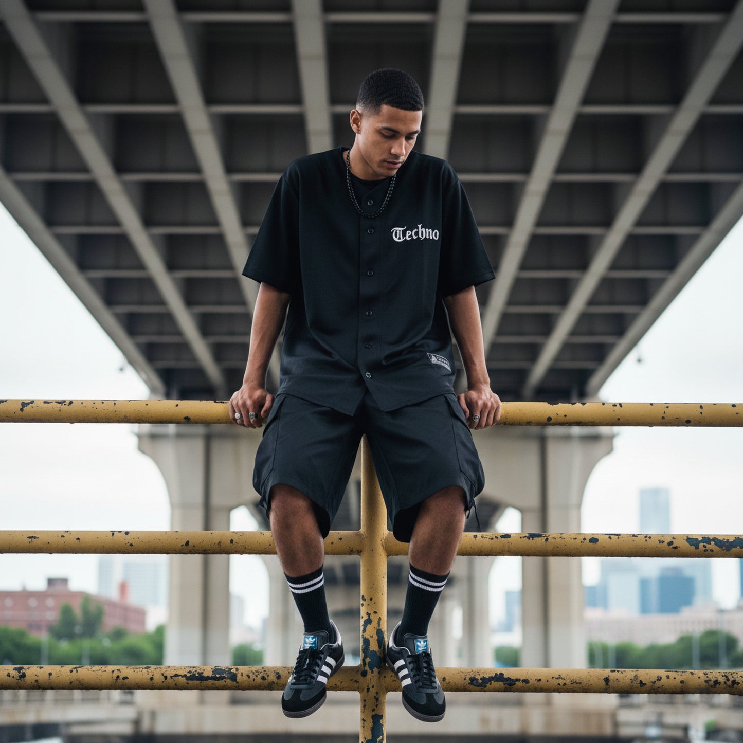 Techno Baseball Jersey / Black - IKendoit.Shop