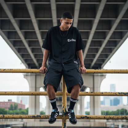 Techno Baseball Jersey / Black - IKendoit.Shop