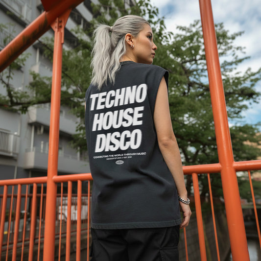 Techno x House x Disco Sleeveless Tee - IKendoit.Shop