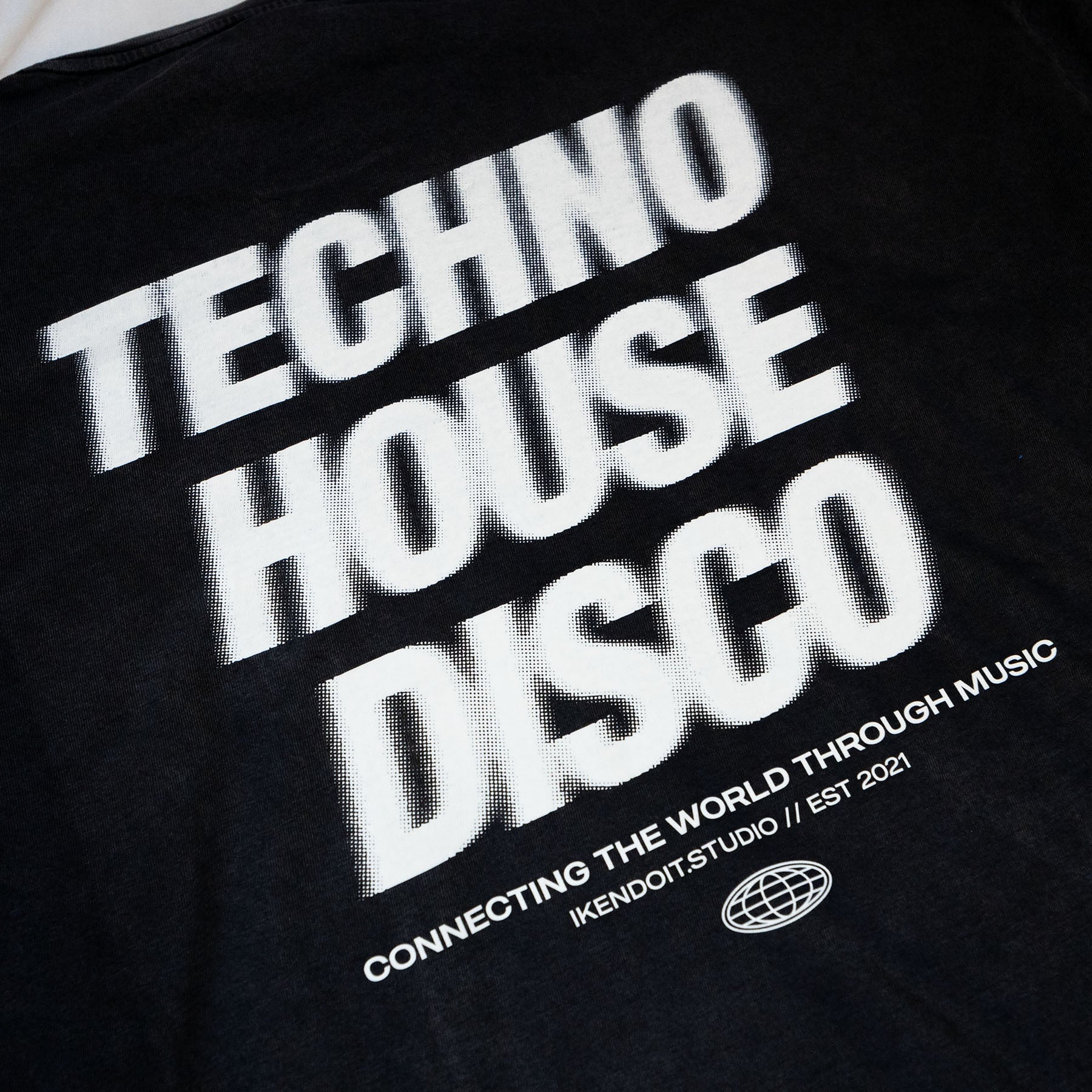 Techno x House x Disco Sleeveless Tee / Vintage Black