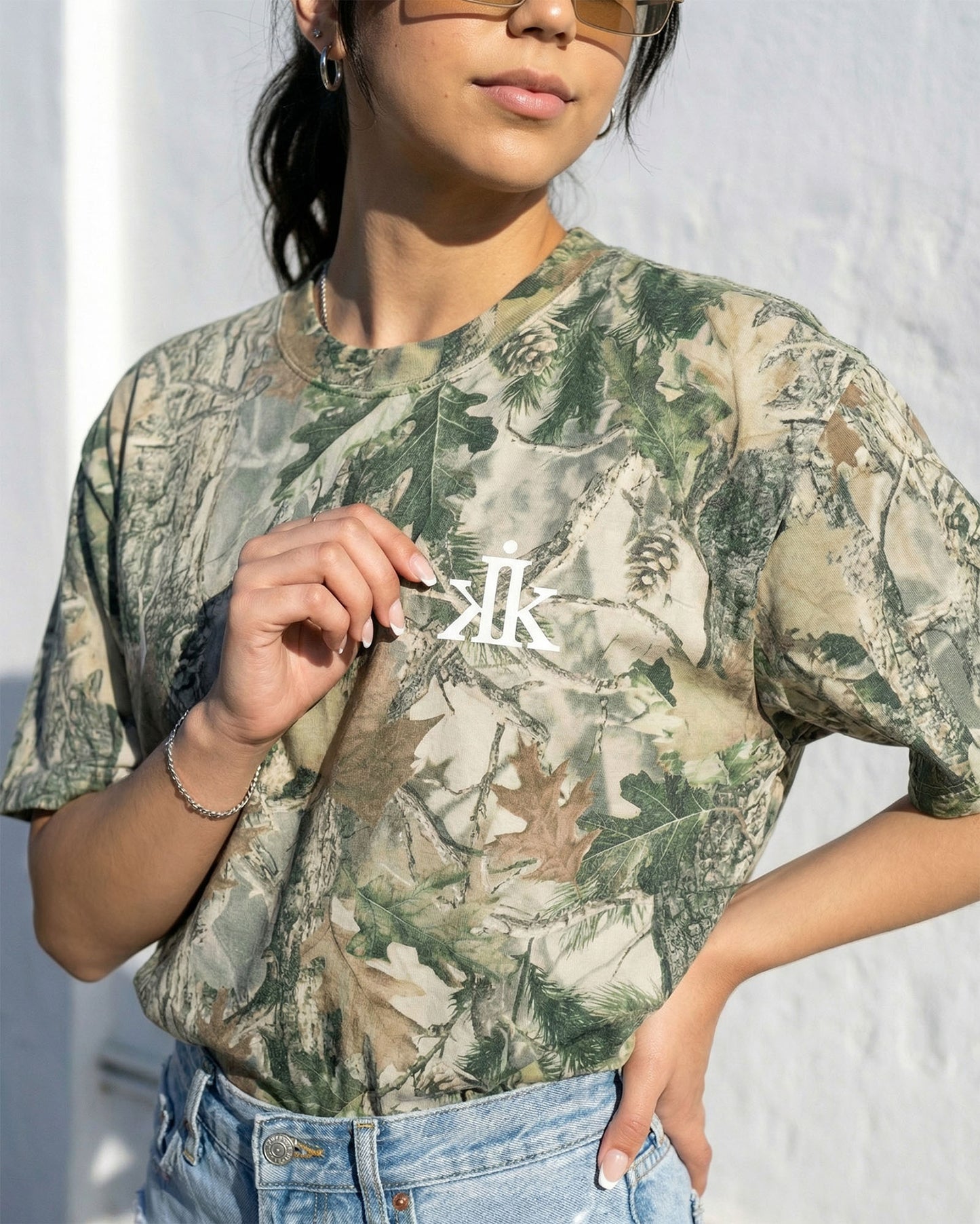 The World Needs Good Music Tee / Wood Camo