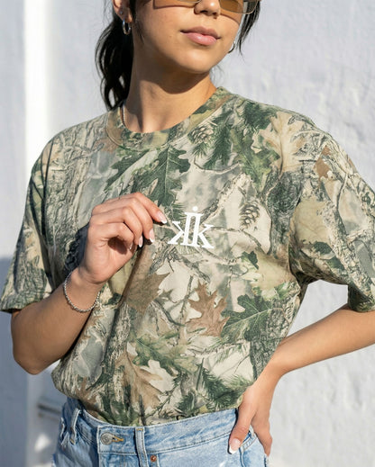 The World Needs Good Music Tee / Wood Camo