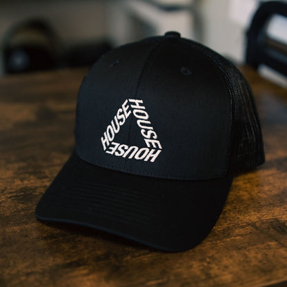 Tri House Trucker Hat / Black - IKendoit.Shop