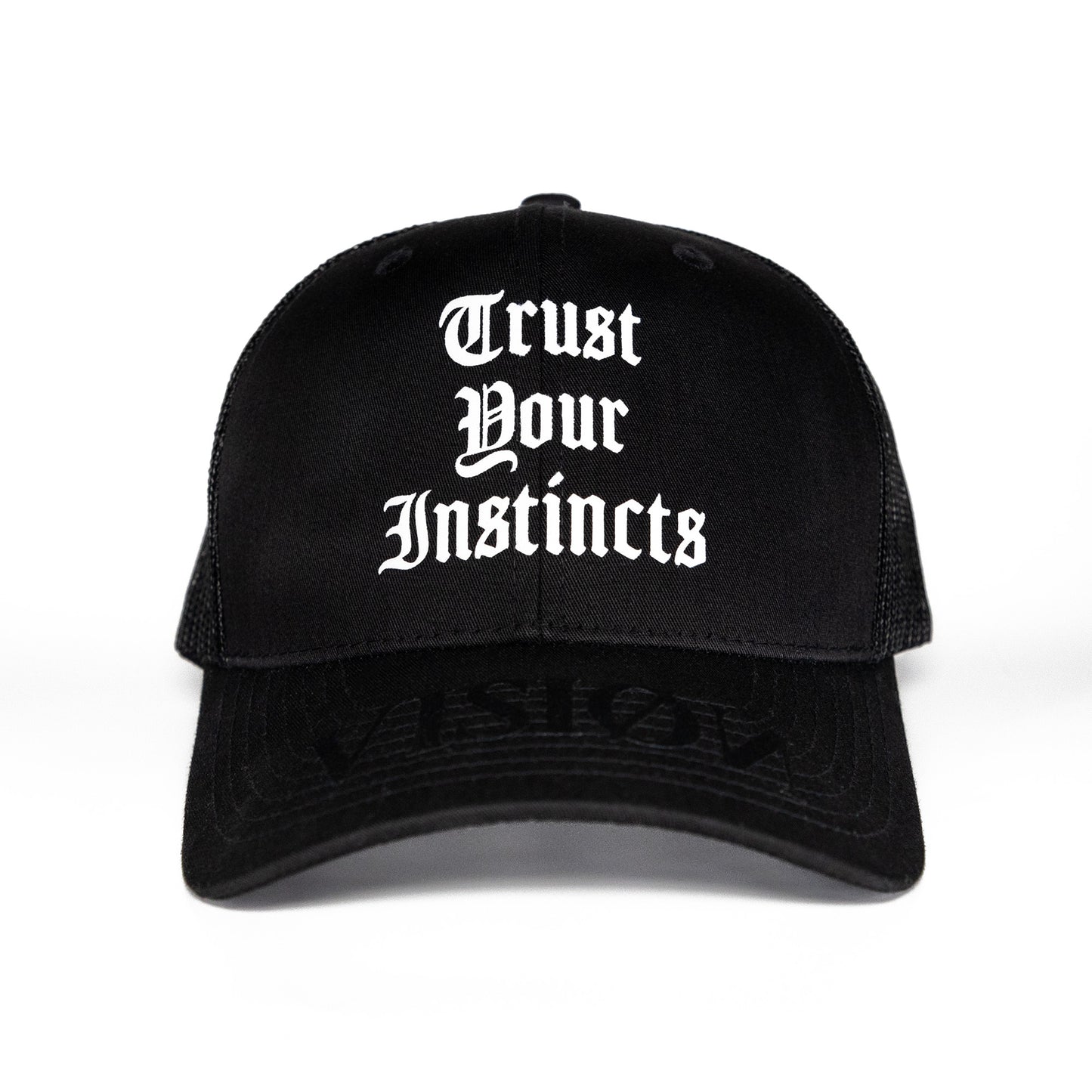 Trust Your Instincts [VISIØN] Trucker Hat // Black - IKendoit.Shop