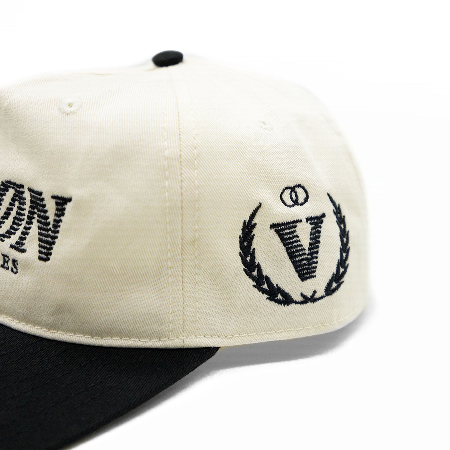 V-Motion [VISIØN] 5 Panel Hat / Natural & Black - IKendoit.Shop