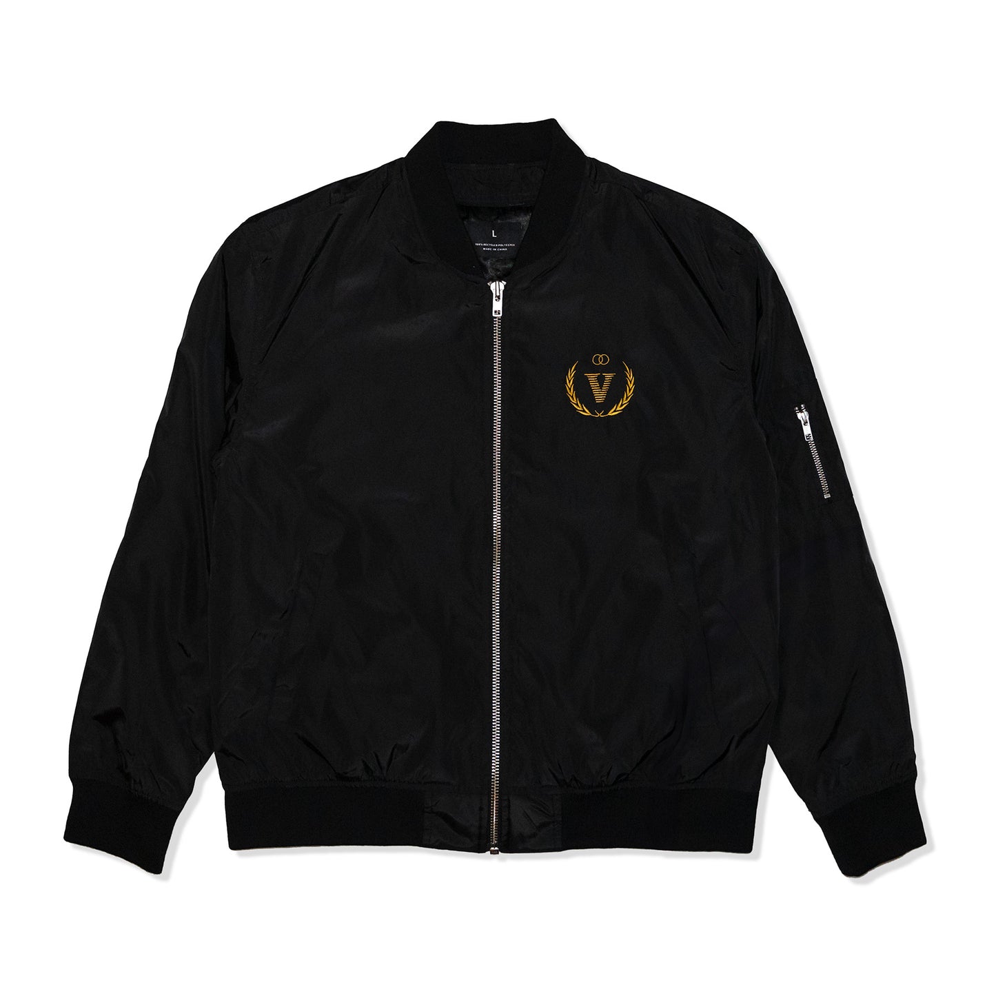 V-Motion Bomber Jacket / Black & Old Gold - IKendoit.Shop