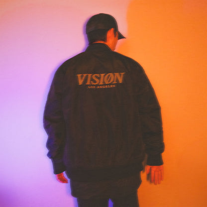 V-Motion Bomber Jacket / Black & Old Gold - IKendoit.Shop