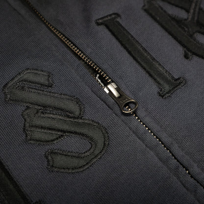 VI§IØN Distressed Zip Hoodie