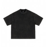 Boxy Waffle Tee / Washed Black - IKendoit.Shop