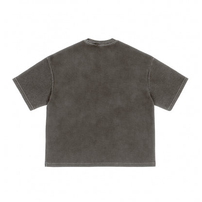 Boxy Waffle Tee / Sand Wash Gray - IKendoit.Shop